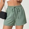 Shorts for Women Summer Casual Waisted Lounge Shorts Elastic High Wide Leg Drawstring Beach Vacation Outfits