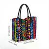  Colorful Tribal Print Tote Bag Large Capacity Casual Shoulder Bag for Daily Use