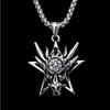 Golden Horn Prajna Pendant, Men'S Ghost Mask Necklace Halloween Gift