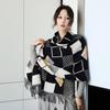 New Winter Imitation Cashmere Scarf F Letter Versatile Long Tassel Shawl Fashion Thickened Scarf