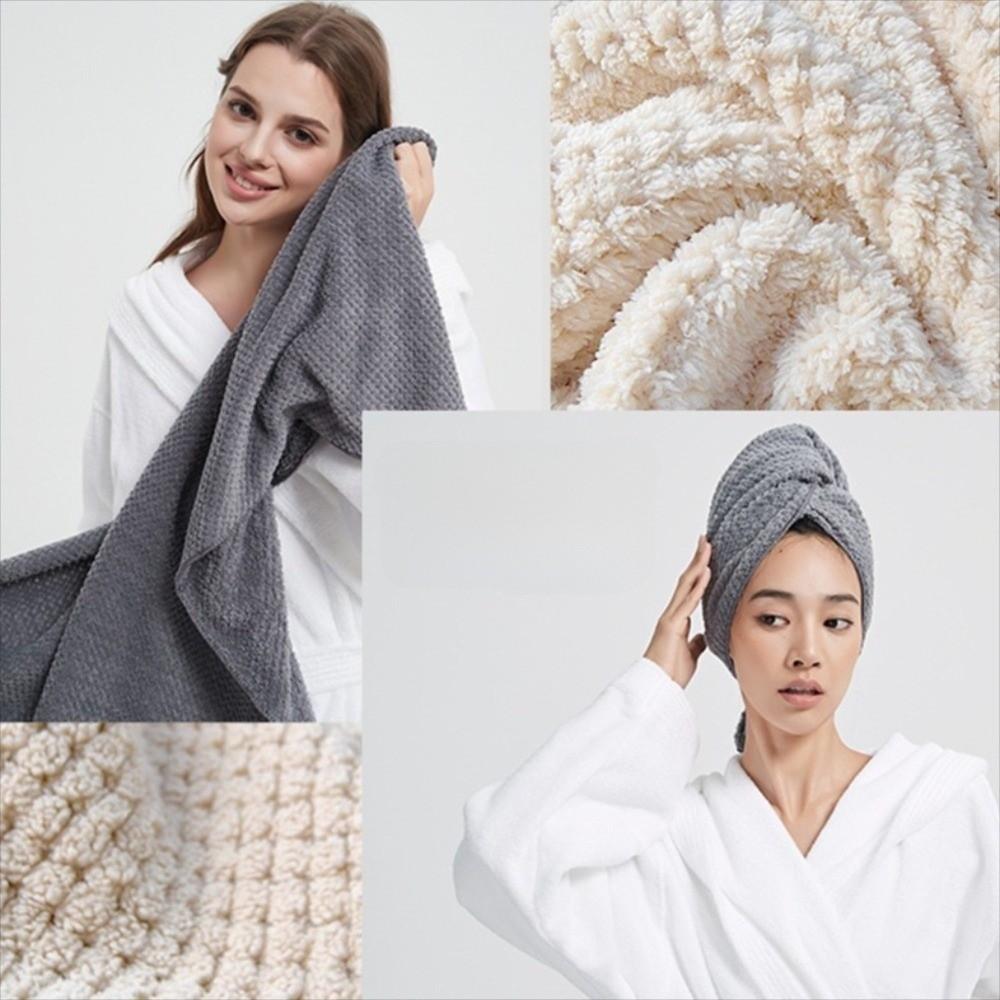 Ultra Absorbent Microfiber Hair Towel Soft with Elastic Band Extra Large Wrap Turban Thickened Large Quickly Dry Hair Hat