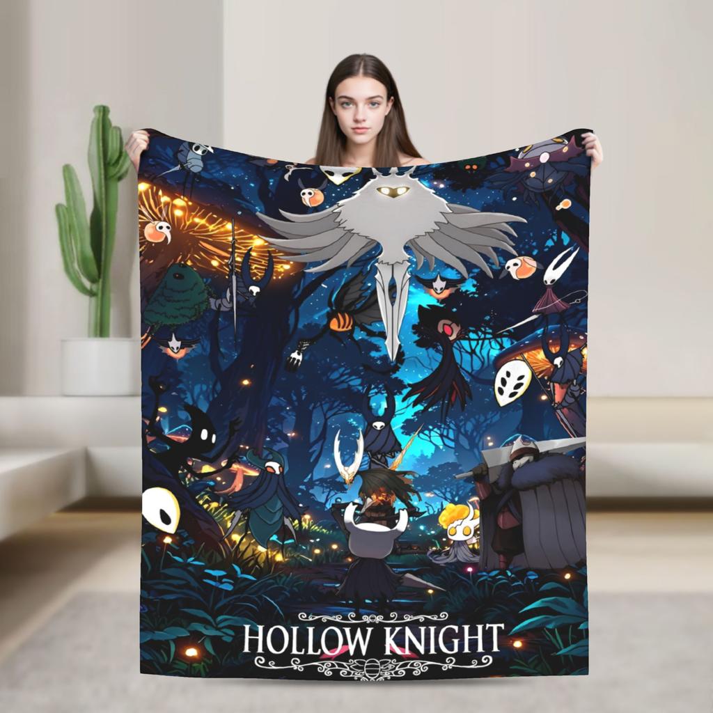 Hollow Knight Game Blanket Velvet Autumn/Winter Multifunction Soft Throw Blanket for Bedding Outdoor Bedspread