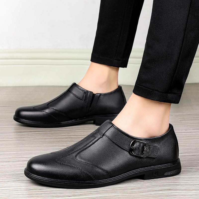 Sapatos oxford masculinos com cadarço Outono Couro Genuíno Moda Masculina exterior Casual de Negócios Sapatos Masculinos respirável Sapatos de Trabalho Robustos homem