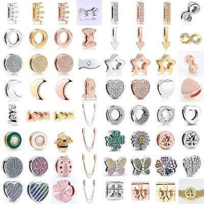 Copper Reflective Bracelet Crown Classic Gloss Flowing Heart Gloss Elegant Fixing Clip, Suitable For Original Bracelets