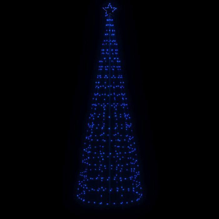 VidaXL Luminous Christmas Tree with Tips 570 LED Blue, Christmas Tree with Ground Stake, Holiday Decoration, Ornament 358107