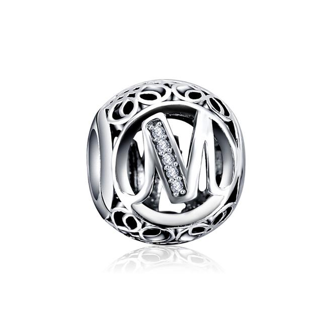 

Новинка, стерлинговое серебро 925 пробы, 26 от А до Я, буквы 16, 18, бусины, подходят оригинальные европейские подвески, браслет Mybeboa, женские ювелирные аксессуары