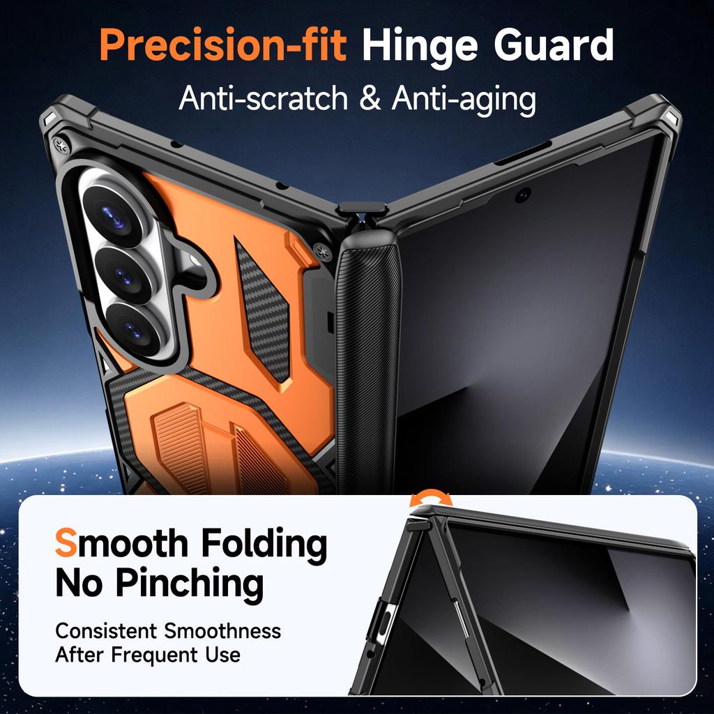 Europe, America and Other Cross-border Applicable Samsung Fold8 Mobile Phone Case, Military Grade Anti-drop Zfold7 Folding Screen Mobile Phone Protect