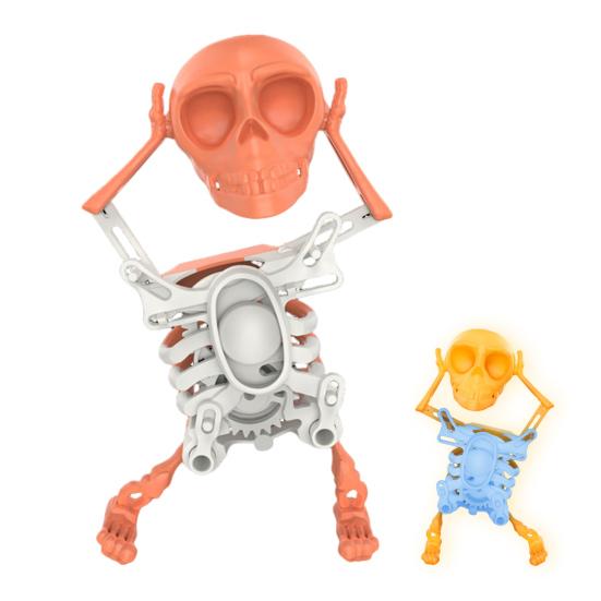 Dancing Swinging Skeleton Toy Kids 3D Halloween Articulated Skeleton Spring