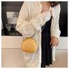 Stylish and simple glossy metal scallop chain acrylic bag, new shoulder crossbody shell bag