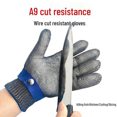 A9 Cut-Resistant 316 Steel Gloves for Fish Slaughtering - Hand and Labor Protection
