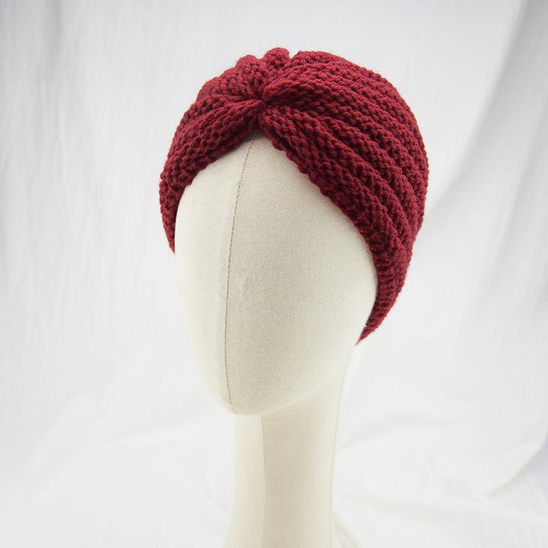 Femei toamna și iarna cruce tricotată pălărie nod turban eșarfă pliabilă pălărie pălărie eșarfă cap eșarfă cap eșarfă