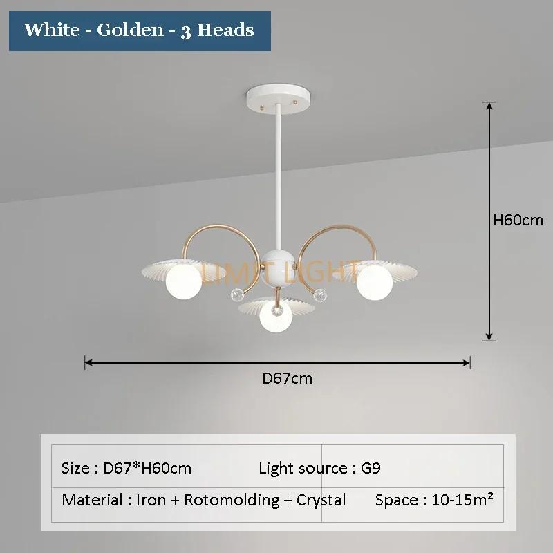 Nordic Modern Glass Ball Hall Chandelier Creative Living Dining Room Bedroom Kitchen Bar Cafe Home Decor Art Hanging Lamp LED