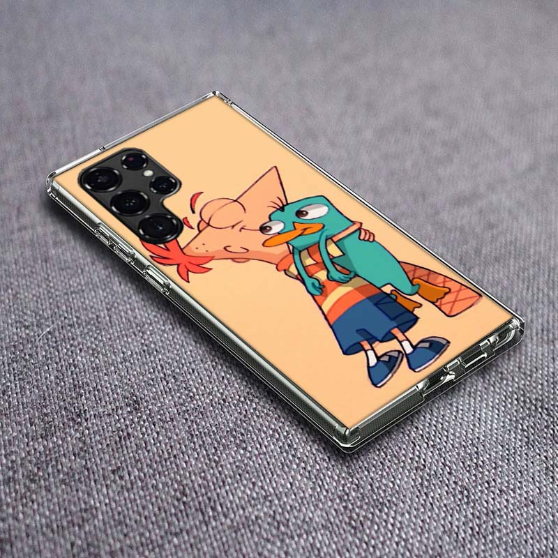 Cartoon Schnabeltier Perry Handyhülle Für Samsung Galaxy S24 S23 S21 S20 FE S22 S26 Ultra S25 Edge S10 Plus Hülle Klare TPU Capa