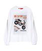 Pips Motorcycle Honda Anime Monkey 125 Long Sleeve_White