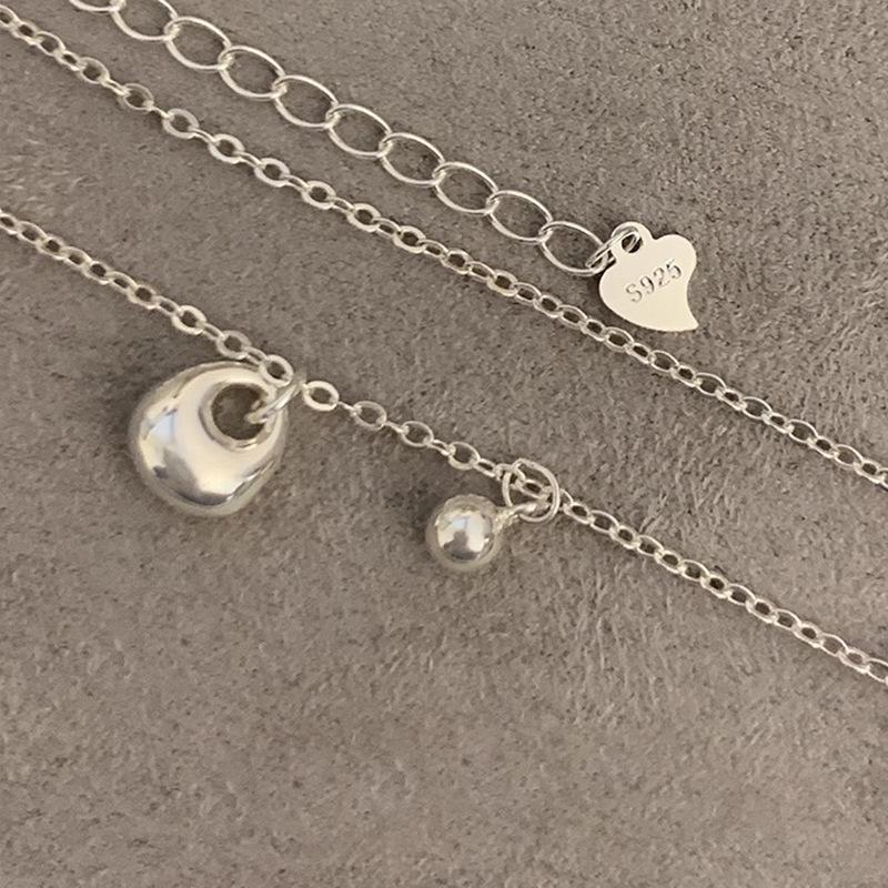 Korean-Style Sterling Silver Money Bag Necklace - Women's High-End, Versatile Clavicle Chain