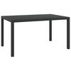 vidaXL Garden Table Black 150x90x74 Cm Aluminium and WPC