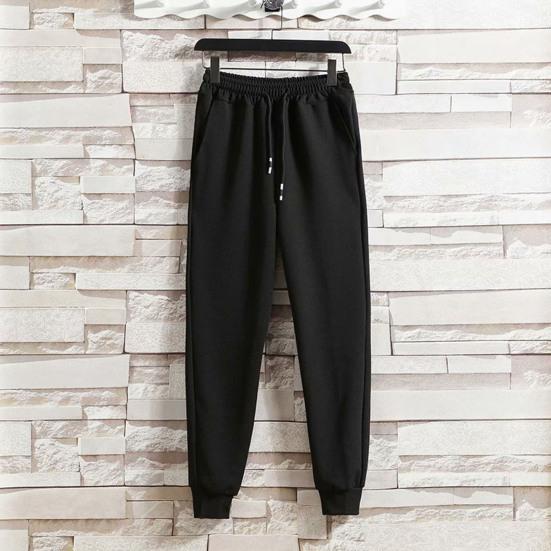 2Pcs/Set Men Letter Color Block Casual Sportwear Hooded Drawstring Long Sleeve Pullover Sweatshirt Elastic Waist Pockets Jogger Pants Set