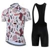 Men's Sportswear MTB Cycling Bib Shorts Kit Bike Clothes Summer Breathable Bicycle Clothing Maillot Summer Breathable Cycling Suit Set
