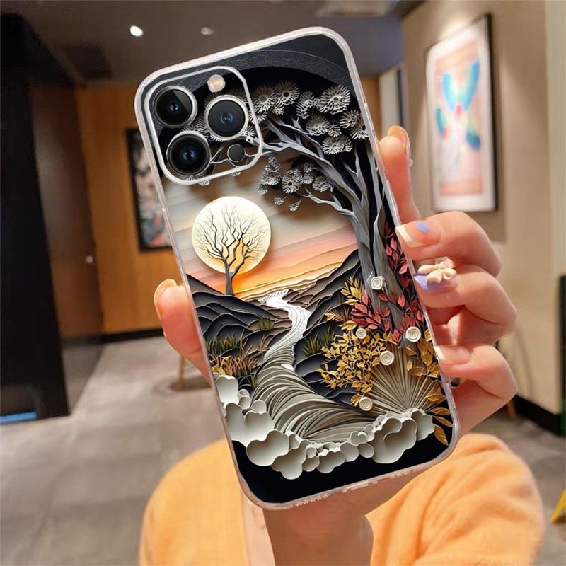 Landscape Art Phone Case For iphone 17 Pro Max Air 16 15 14 13 Pro Max 15 16 Pro 15Plus