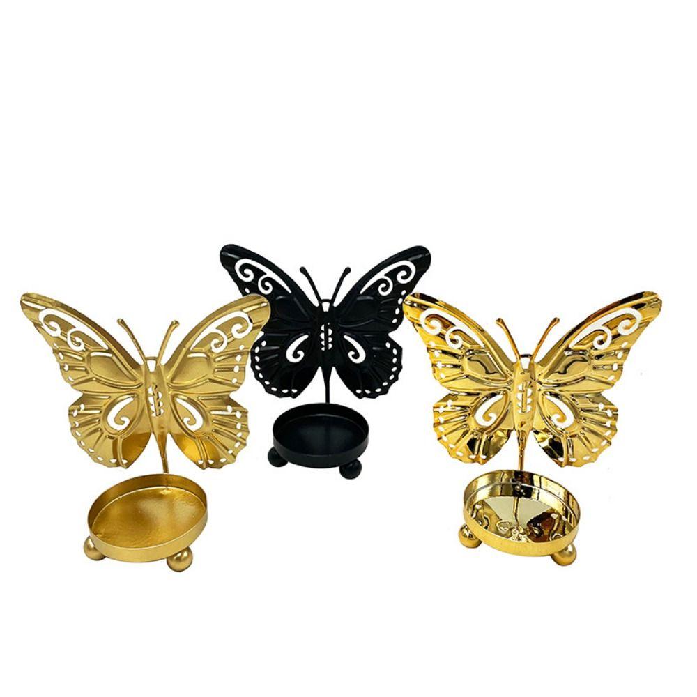 Elegant Butterfly Candlestick Ornaments Unique Iron Candle Stand Butterfly Candle Holders  Birthday
