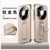 Premium Electroplated Vegan Leather Phone Case With Wrist Strap Kickstand Mate 90 Pro P90 X View Shockproof Cover