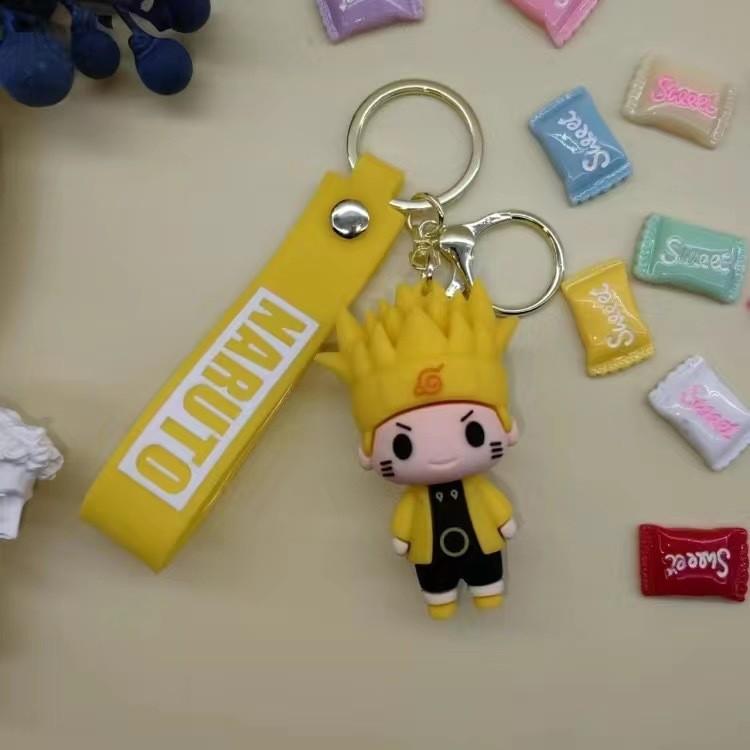 Genshin Impact And Naruto Silicone Keychain Figurine Collectible For Anime Fans