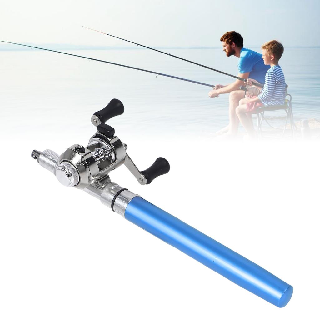Fishing Rod Reel Combo Pen Portable Telescopic Lightweight Fib glass Fishing Rod Pen for Riv Lake