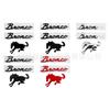 Adesivo decorativo com o emblema do cavalo selvagem do Ford Bronco para o para-lama
