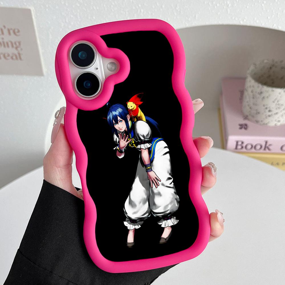 Fatal Fury Hotaru Futaba Phone Case for iPhone 17 16 15 14 13 12 11 Air Pro Max Plus Wavy Edge TPU Colorful Cover Pretty Luxury