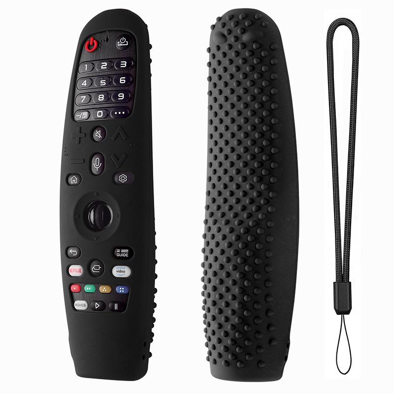 Силиконовый чехол для пульта дистанционного управления Smart TV LG Magic AN-MR19BA/MR18BA Защитный чехол для AN-MR600/MR650A/MR20GA AKB75855501 чёрный