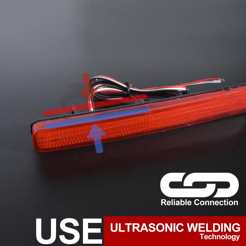 2x OE-Spec For 2023+ Toyota GR Corolla E210 Full Red LED Rear Bumper Reflector Lights Car Tail Brake/Stop Signal Lamps