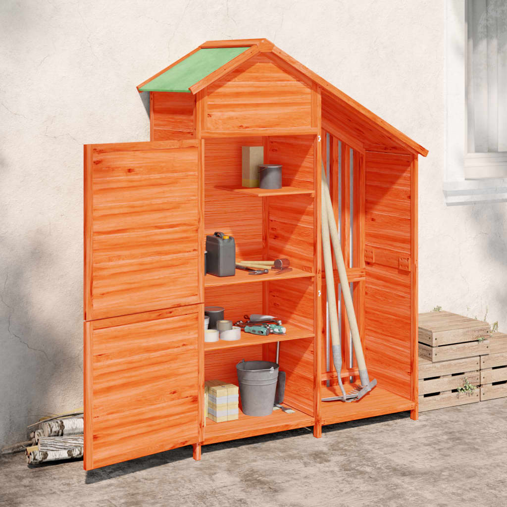 Vidaxl Garden Tool Shed, Brown, 120X53.5X170 Cm, Pine