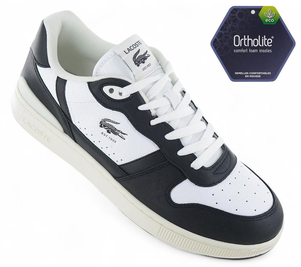 Lacoste T-Clip Set 224 - Men's Sneakers Shoes White-Black 748SMA0042147 ORIGINAL