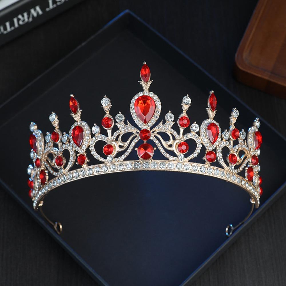 

Rhinestone Queen Princess Tiara Luxury Crystal Hair Accessories Beautiful Wedding Crown Birthday Style 4