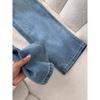 Plus Size Velvet Lined High Waist Wide Leg Denim Pants for Women