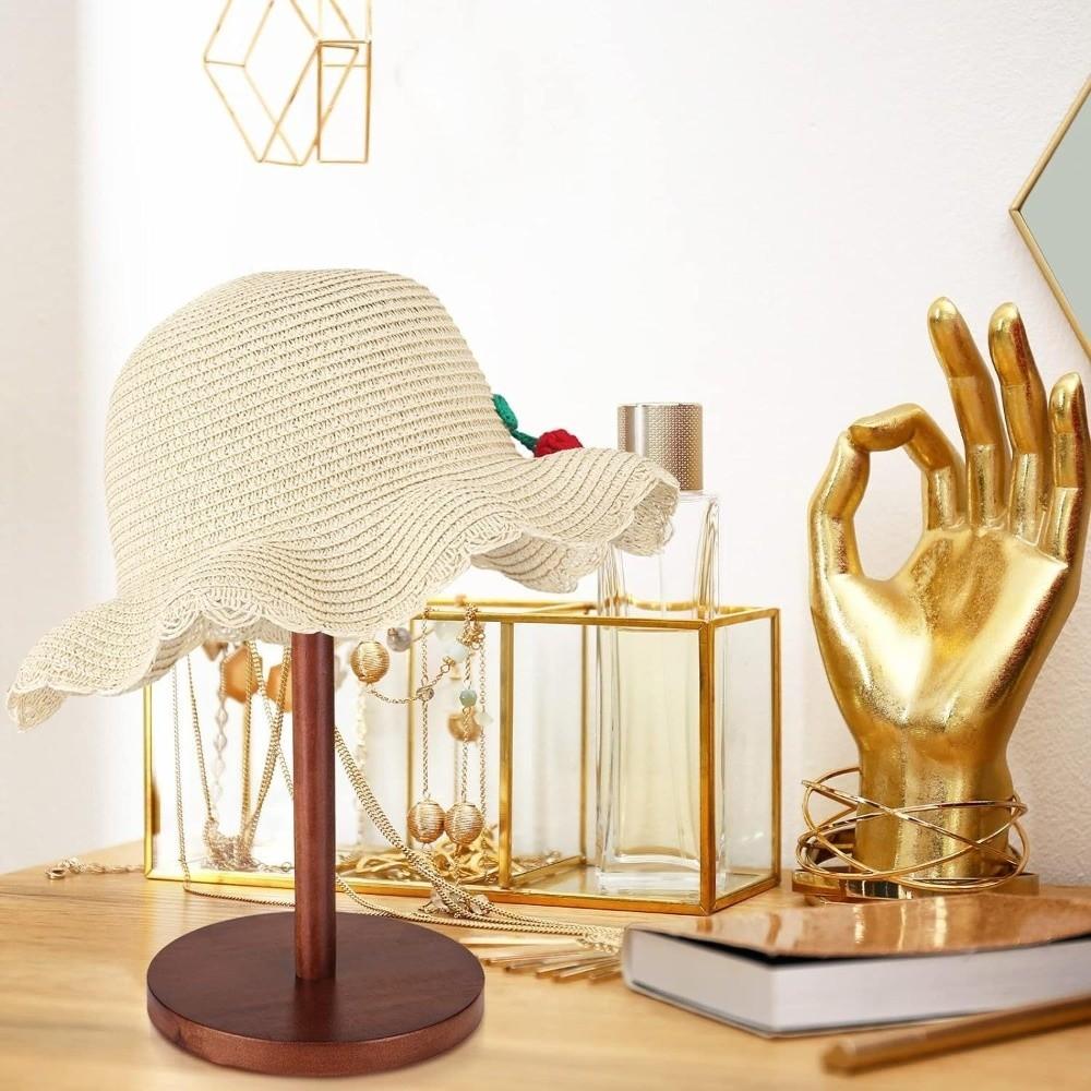 Quality Stackable Baseball Cap Racks Caps Display Home Use Tabletop Cap Holder Wooden Hat Display Stand Home