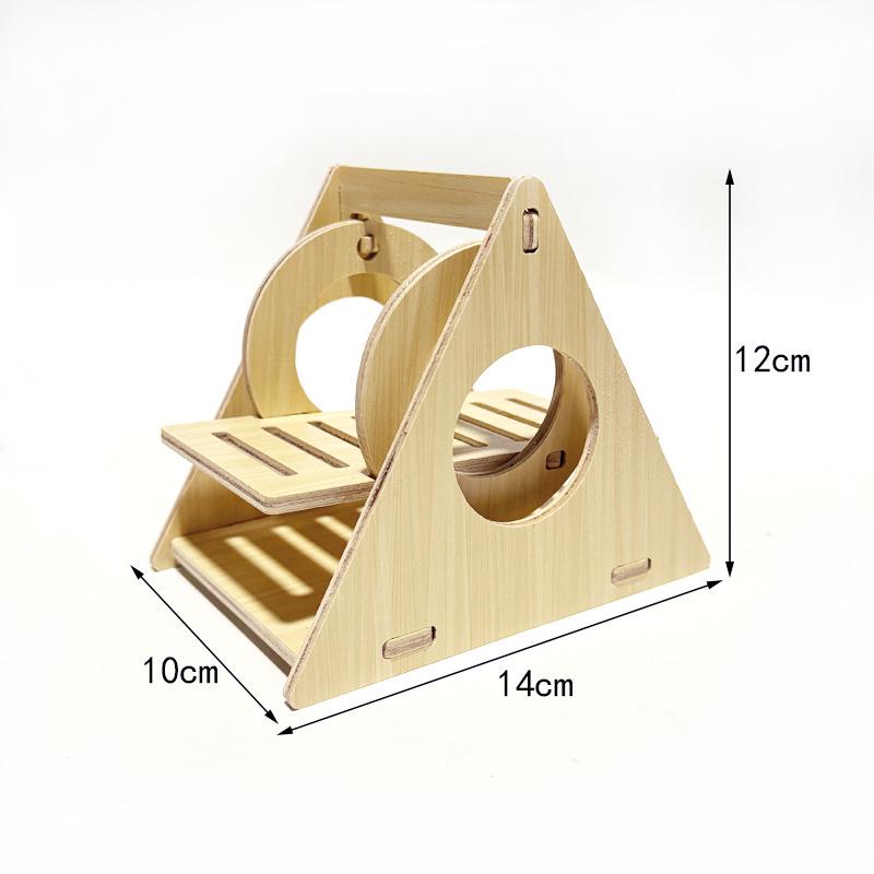 Luxury Solid Wood Hamster Villa with Pet Stairs and Sleeping Nest