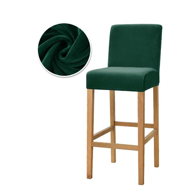 Samt Stoff Bar Stuhl Abdeckung Elastische Hohe Hocker Stuhl Protector Sitz Fall Für Hotel Bankett Hochzeit Party Esszimmer 1 Piece