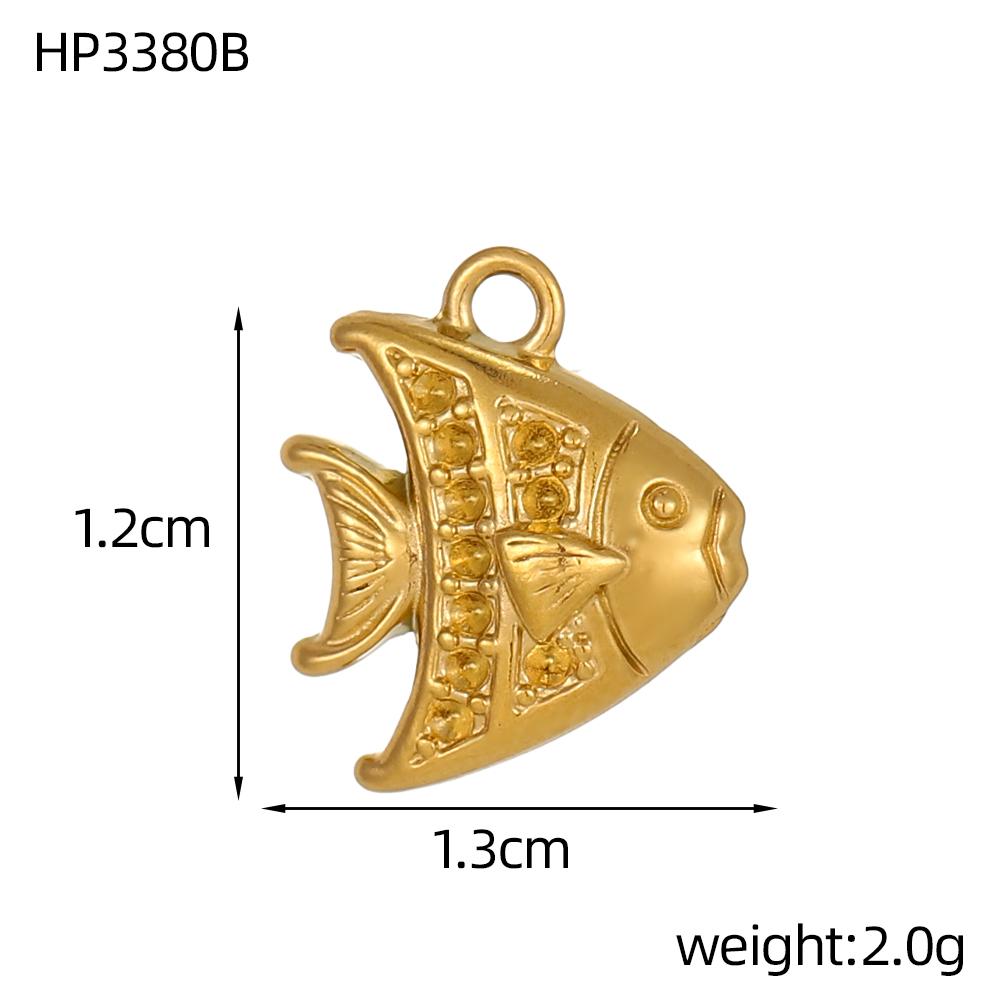 CARLIDANA Stainless Steel Gold Plated Animal Giraffe Charm Bubble Dog Monkey Rabbit Horse DIY Accessories Jewelry Necklace