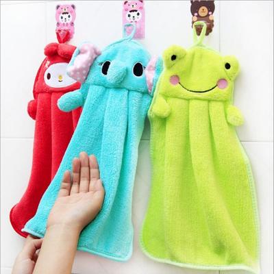 Cute Animal  Microfiber Kids Children Cartoon Absorbent Hand Dry Towel Lovely Towel For Kitchen Bathroom Use