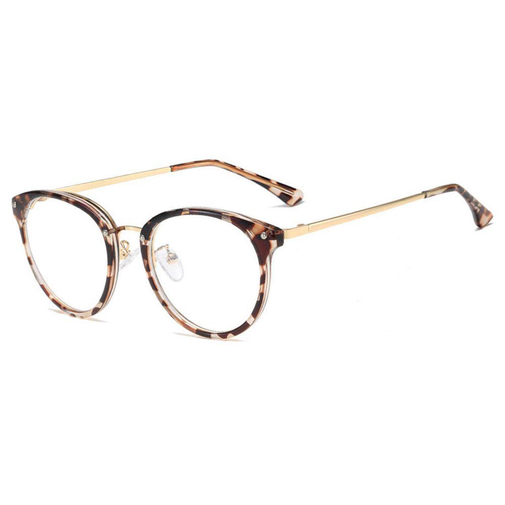 Women Vision Care Round Frame Anti-UV Blue Rays Glasses Computer Goggles Eyewear Eyeglasses
