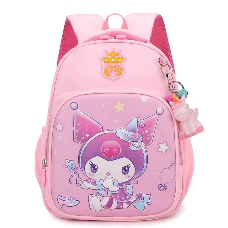 Elsa Cinnamoroll Kuromi Spider Man Cartoon Childrens Backpack With Durable Nylon For Kindergarten School Use