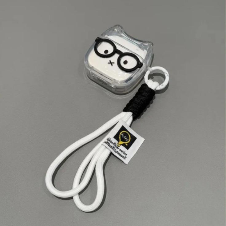 Cute Glasses Miffy Rabbit AirPods Pro1 Apple Bluetooth Headset Case 1/1 Generation Cartoon Protective Case