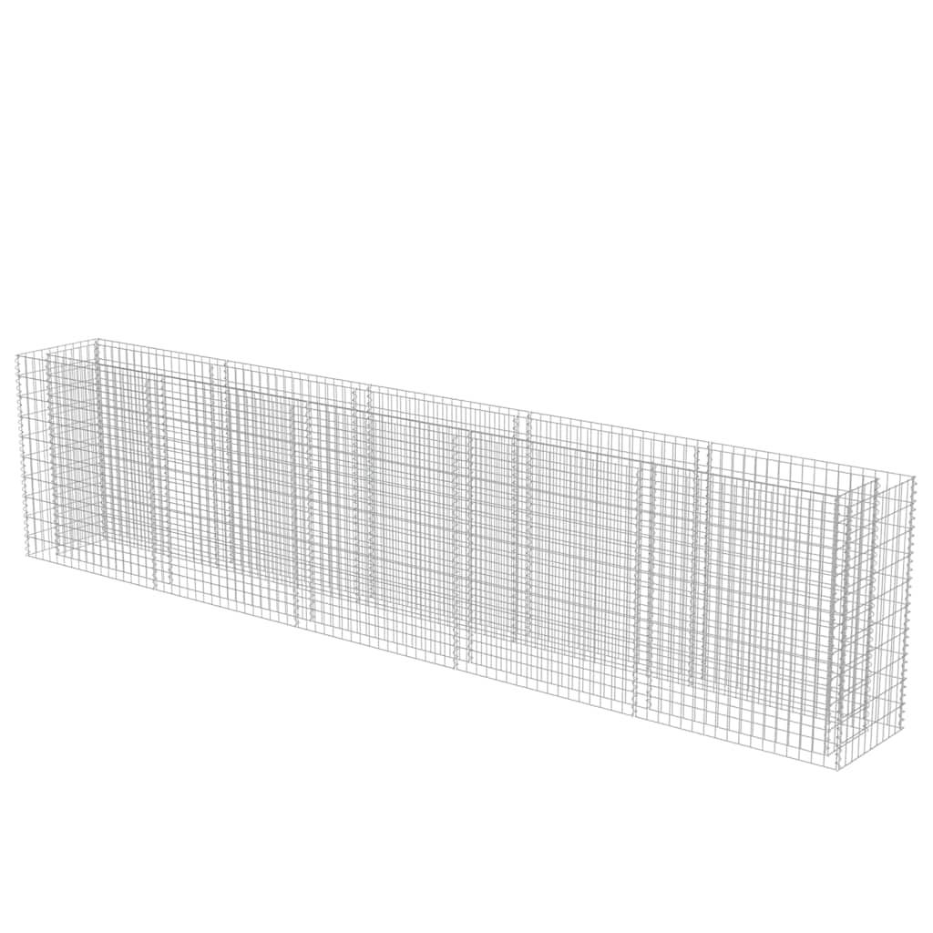 Vidaxl Raised Gabion Planter, Galvanized Steel, 450X50X100 Cm