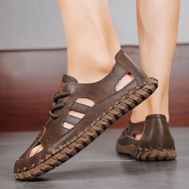 Hand-stitched Summer Men Sandals Breathable Outdoor Men Beach Sandals