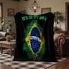 Brazil national football team Print Flannel Blanket Soft Warm Sofa Bed Throw Blanket For Home Office Bedroom
