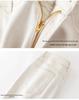 Women's 2024 Winter White Slim Straight Wide-Leg Fleece Jeans