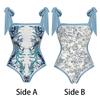 2023 European & American Retro French Double-Sided Swimsuit Set: One-Piece & Bikini