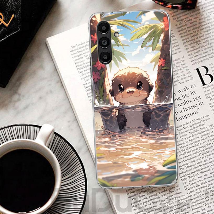 Animal Otter Cute Cartoon Phone Case For Samsung A17 A16 A26 A36 A56 A15 A14 A13 A55 A54 A53 A35 A34 A33 A25 A24 A23 A05S A04S A