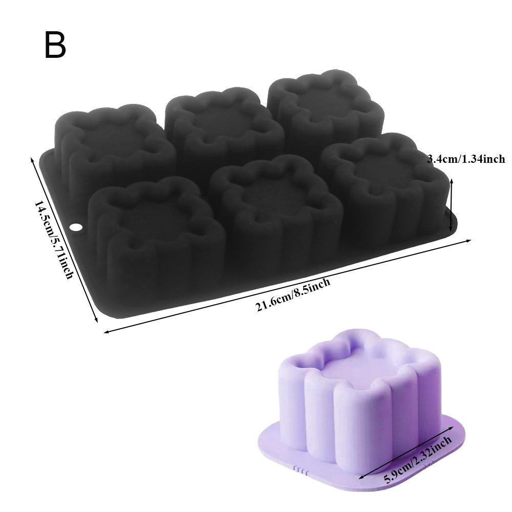 Square Flower Heart Shaped Silicone Cake Mold Non-stick Soap Mould Mousse Cake Mold  For DIY Baking